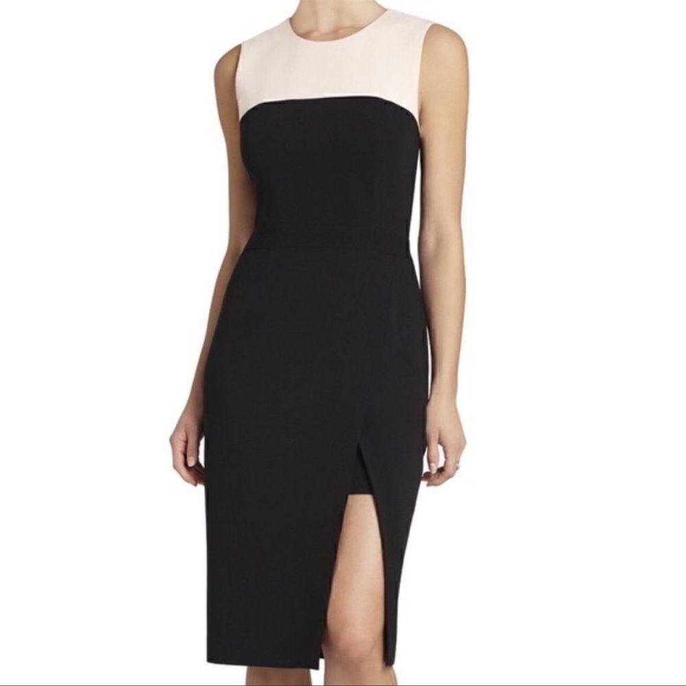 𝅺BCBGMAXAZRIA Tina Colorblock Sheath Dress 8